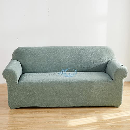 Sofabezug Wasserdicht,Couch überzug Stretch Sofabezug für 1 2 3 4 Sitzer mit Armlehne,Sofa Überzug Jacquard Sofahusse Sofaüberzüge Sofa überzieher Abdeckung Schonbezug,Green-4seatcover:235-300cm