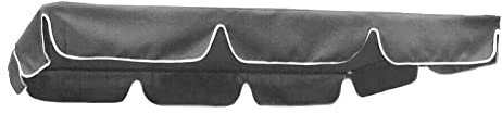 Soltak för hollywoodgunga, ersättningstak för trädgårdsgunga, vattentätt, UV-beständigt rivbeständigt polyester rastskyddsöverdrag, takpresenning för hollywoodgunga 3-sits ca 190 x 132 cm