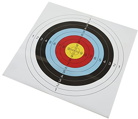 30 Stück 60 Cm 23,6 Zoll Zielpapier für Den Hinterhof, Jagd-Bogenschießen-Ziele, Vollringe, Bogenschießen-Compound-Anti-Kurven-Bögen und Pfeile, Wettkampf-Zielpapier, Zielübungszubehör, Standard-Bogen
