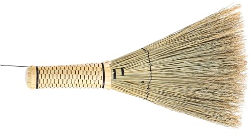 Holibanna Corn Broom Handwoven Small Sweeping Brush for Sofa Carpet Bedroom Cleaning Straw Material Lightweight Compact