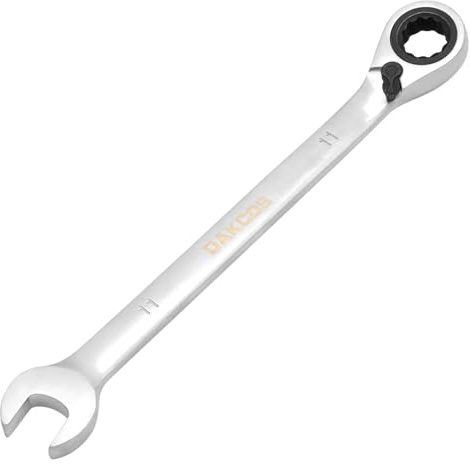 DAKCOS Llave Combinada con Carraca Trinquete Reversible de 11mm