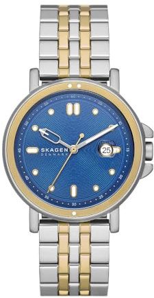 Skagen Signatur Sport Watch for Men, Quartz Three Hand Date Movement with Stainless Steel Strap