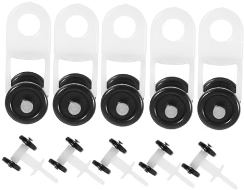 Alipis 20piezas Rodillos para Rieles De Cortina De Plástico Silenciosos Ruedas para Carriles De Doble Curva Accesorios De Pista para Cortinas De Techo Resistentes y Fáciles De Instalar