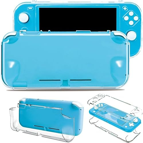 Coque Protection pour Nintendo Switch Lite, Ergonomie Étui Switch Lite | Rigide Coque Switch Lite Avant et Arrière Design Étui Protection de Voyage Housse Accessoires Switch Lite Cadeau(Transparent)