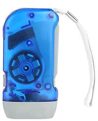 3 LED Handpress-Dynamo Kurbel Power Aufzieh-Taschenlampe Taschenlampe Licht Handpresse Kurbel Campinglampe Licht für Outdoor Zuhause (Farbe: Blau)