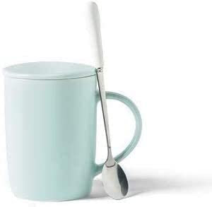 Juego de tazas de café, taza de té y platillo, taza de cerámica coreana de 380 ml, taza de agua de color sólido, taza de café de oficina y tazas (2)