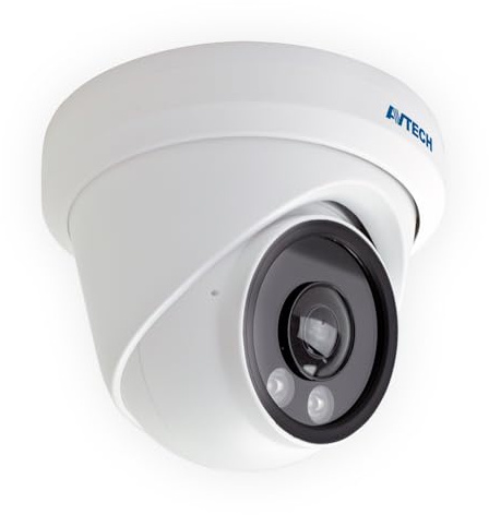 Avtech 634870 Telecamera IP Dome H.265 IR da 5 MP Starlight Rilevamento Basato su AI, DGM5216SVATP Bianco