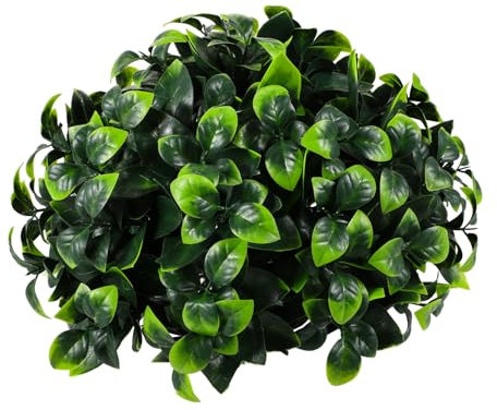 FUNOMOCYA Hängende Pflanzenkugel Aus Kunststoff Dekorativer Formschnittball Für Garten Und Innenräume Realistischer Künstlicher Grasball