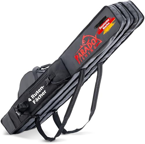 Paradox Fishing Rutentasche 120 cm 4 Fächer I Angeltasche Rutentasche Rutenfutteral Angel Tasche - Angelrutentasche Futteral Angeln