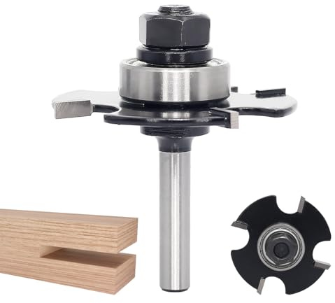 4-Wing Slotting Cutter Router Bit, 1/4 Shank, Carbide-Tipped | 1/8 Cutting Length, 2 Cutting Dia, 9/16”Cutting Depth,4-Wing Design Delivers Smooth, Clean Slots for Grooving, Joinery