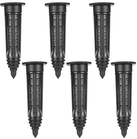 Briwooody 6 Pack Garden Watering Stake Large UV-Protected ABS Plastic Deep Root Irrigation Spike for Trees, Shrubs, Bushes, Shrubs, Flowers, Fruits, Vegetables, Potted Plants (8 Inch) | UV Protected, ABS Plastic Stakes for Trees, Shrubs, Flowers, Fruit, Vegetables, Potted Plant, Slow Drip System, Outdoor Plant