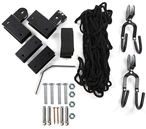 Kayak Hoist Storage with Minimal Tools Easy to Install Bikes Up to 125 Lbs to Ceiling, for Ceilings Up to 12 Feet Tall