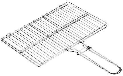 FONDOTIN Panier à Griller Inoxydable pour Poisson Et Légumes Accessoires De Barbecue pour Camping Et Picnics pour Viande Et Steak