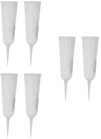 6 vasi per tombe con punte e inserti in schiuma per decorazione cimitero, supporto per fiori per commemorazioni e funerali