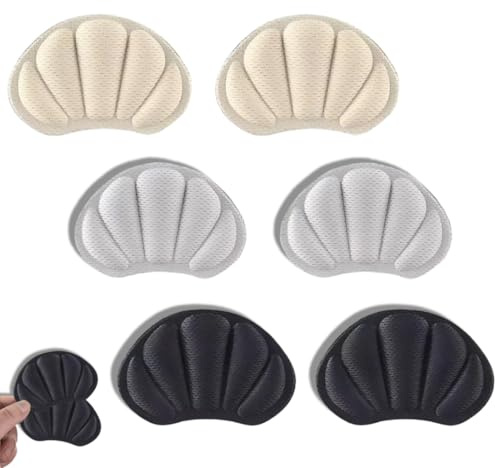 COYUN 6 Paia Tallone Cuscino, Cuscini per Tallone, Cuscinetti per Scarpe, Proteggi Tallone Scarpe Uomo Donne, Migliorare la vestibilità, Inserti per Cuscino Sul Retro Del Tallone-(C)