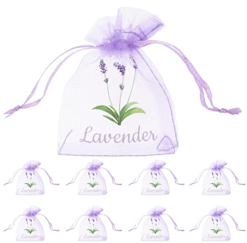 HOLIDYOYO 20 Pcs Empty Sachet Bags 3.54X2.76In Drawstring Organza Pouches for Lavender Herbs Spices Storage and Dried Flowers