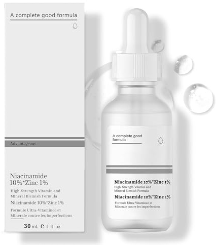 Serum Niacinamida, Serum Facial con Niacinamide 10% + Zinc 1%, Niacinamida Serum Facial Mujer Reduce la Apariencia de Poros Dilatados y Piel Opaca, Apto para Todo Tipo de Piel, 30ml
