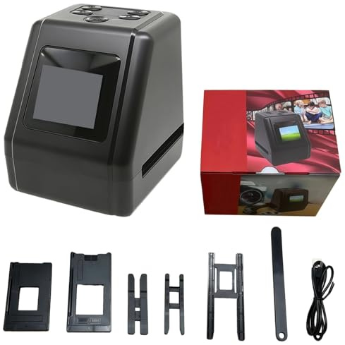 Film Scanner Digital for Slides Negatives 1.38 in (35 Mm) 126 110 to, 2.0 LCD Screen, Windows Compatible, Adapters Cleaning Brush Included, High-Resolution