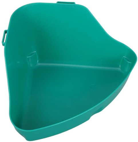 SUPVOX Bac à Litière d'angle pour Petits Animaux Mural en Plastique, Plateforme de Bain de Sable Amovible pour Hamsters, Lapins, Gerbilles – Petit Bac à Litière Ouvert 31,5 X 20 X 15 CM,