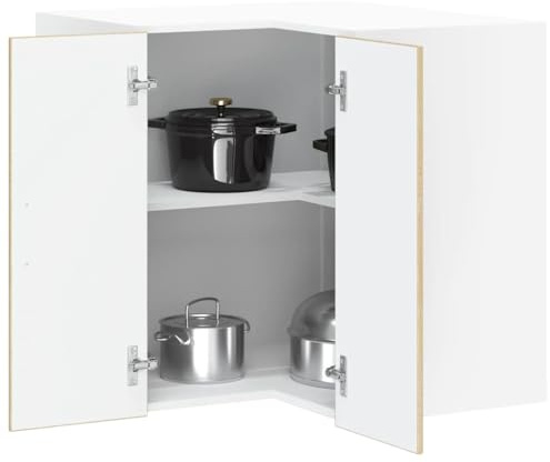 THOYTOUI Küchen-Eckhängeschrank Sonoma-Eiche Holzwerkstoff für Platzoptimierung als Deko-Element in Küche und Zuhause