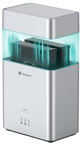 Yottamaster 2 Bay Festplattengehäuse, 3,5 Zoll HDD Externes Gehäuse USB-C 5Gbps UASP, Magnetische Abdeckung Werkzeuglos bis 24TB × 2, 60-mm-Lüfter mit Auto-Sleep-Funktion ( ohne RAID)