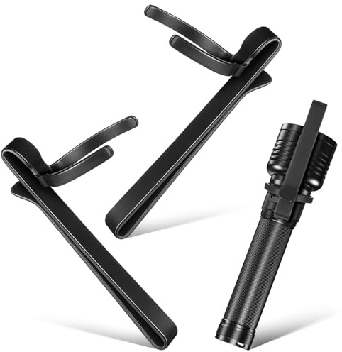 Beavorty Metall Taschenlampenclip 2 Stück Verstellbar Kompatibel mit Modellen S21A und S21E für Gürtelbefestigung bei Outdoor Aktivitäten