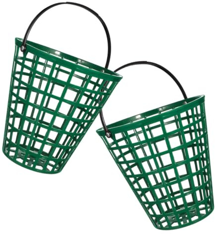 CORHAD Cesto Porta Palline da Golf in Plastica 2 Pezzi 100 Palline Secchio Portaoggetti Portatile per Golf e Tennis Contenitore Organizzatore per Uso in Campo e Casa