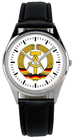 KIESENBERG Armbanduhr DDR Ostalgie Geschenk Artikel Idee Fan Damen Herren Unisex Analog Quartz Lederarmband Uhr B-1171