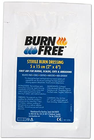 Burnfree 0206 BurnFree Sterile Verbrennungs- und Wundkompressen 5 x 15 cm