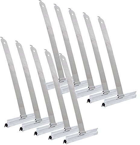 ECENCE 10 Stück Mini Rolladen Aufhängefeder - Aufhängefedern für Rolladen - Rollladen-Feder - Rolladen Befestigung - Rolladen Befestigungsfeder - Stahlfeder Aufhängefeder