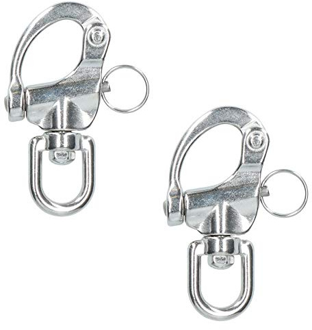 AB Tools Snap Swivel Marine Schäkel aus Edelstahl 316 Rigging Karabiner 2 STÜCK