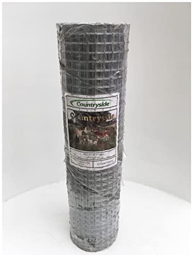 F&G Supplies 90cm (3ft) tall x 30m long 25mm square (1 inch x 1 inch) Galvanised aviary and hutch welded wire mesh