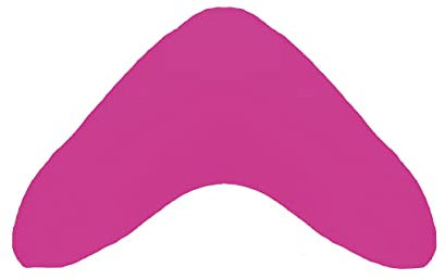 Dukal | Bezug für Bumerangkissen/Lesekissen | aus hochwertigem DOPPEL-Jersey | 100% Baumwolle | Farbe: fuchsia