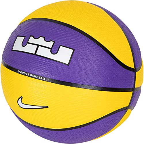 NIKE Playground 2.0 Lebron James 8P Basketball (7, Purple/Amarillo)