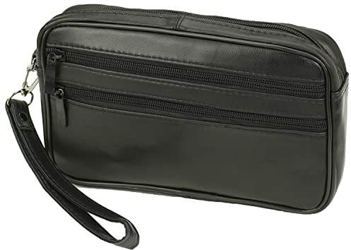 Sotala Herren Handgelenktasche Handtasche Tasche Echt Leder Geld Bag Umhängetasche Herrentasche