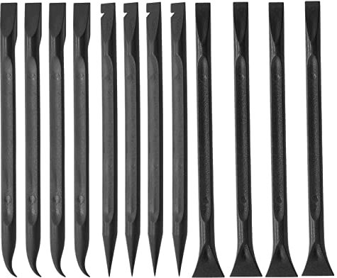 Cionyce 12 Pack Pen-Shaped Scraper Plastic Cleaning Scraper Tool Non-Scratch Cleaning Scraper 3-Kind(Black)