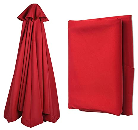 NAFGQIY Ersatz Sonnenschirmbezug 3m 8 Rippen/6 Rippen Uv-Schutz Wasserdicht Sonnenschirm Stoff FüR Terrasse Sonnenschirm Marktschirm Ampelschirm Von Strand, Garten, Hinterhof, Balkon,Pool