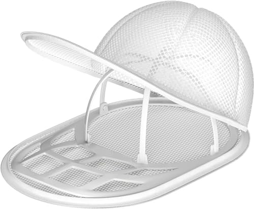 LONGD Waschkäfig für Baseballkappen, stabiler Rahmen, Wäscheschutz für Erwachsene/Kinder, maschinenfester Reiniger (1er-Pack)