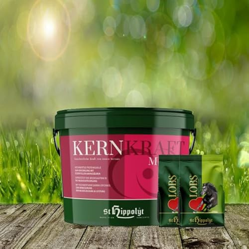 St. Hippolyt Kernkraft Muskel – hochwertige Proteinquelle zur Versorgung mit essentiellen Aminosäuren im 5 kg Eimer, inkl. Lobs Belohnungswürfel