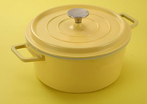 Kaliber-Kochtopf, unbeschichtet, antihaftbeschichtet, Bratpfanne mit Deckel, Geschirr, Suppentopf, Emaille, Gas, Induktionsherd (Farbe: Grün, Größe: 4–5 l)