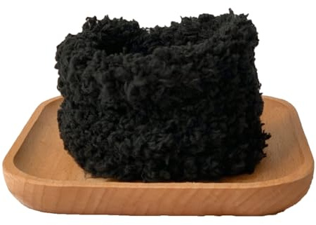 Rockreyoa 15mm x 100cm Extrem Lang Pfeifenreiniger Extra Dick Flauschige Chenilledraht Chenille Stiele Pfeifenputzer Drehstab Bastelbedarf für DIY Basteln Handwerk Weihnachten Schwarz 2 Stück