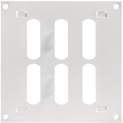 Grille de ventilation murale réglable de 150 x 150 mm (6 x 6 pouces) - Dimensions extérieures - Grille métallique intérieure/extérieure - Chauffage, refroidissement, ventilation pour maison, garage