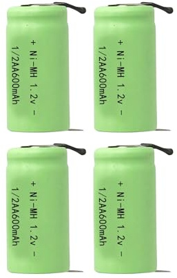 CAESEA 1/2AA 1.2V NI-MH 600mAh Akku für Rasierapparate und Rasierapparate - mit Lötfahne (4)