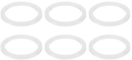 QUARKZMAN 6 Stück Solide Silikon Flachdichtung DN80 3-5/8 OD 3 1/4 Dicke | x ID x Große Unterlegscheiben O-Ring Dichtungsdichtungen, Industrielle Flache Gummispacer, Weiß