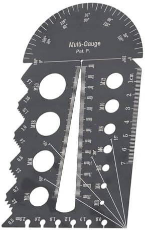 1 paquete de calibre de rosca métrico y británico, calibre de rosca transparente para una medición precisa en acero inoxidable para el hogar