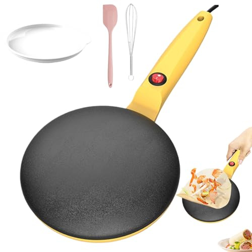 Macchina automatica per frittelle con controllo preciso della temperatura, crepiera istantanea portatile, padella elettrica antiaderente per pancake, cottura veloce e conveniente