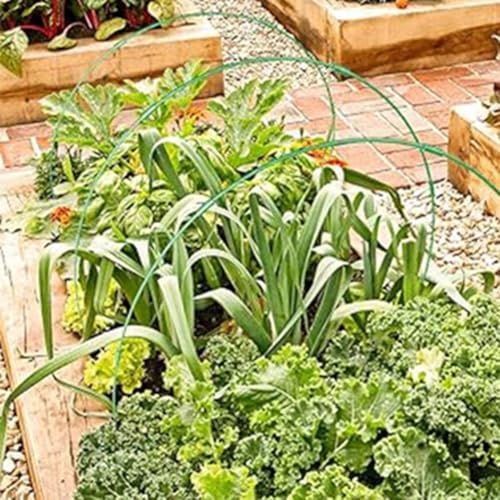 Ensemble de cerceaux de serre pour la protection des plantes avec construction en fibre de verre, conçus pour soutenir les couvertures de rangée et éviter les dommages causés par le gel, les oiseaux