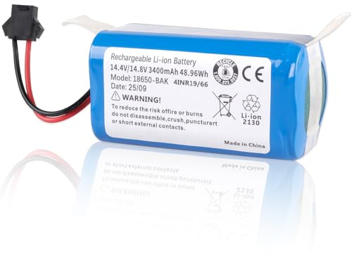 3400mAh Batería Compatible con Conga Excellence 950 990 1090 1790 1990, Tikom L8000 L9000 G8000, Yeedi K600 K650 K680 K700 K730 K750, Bagotte BG600 BG700 BG750