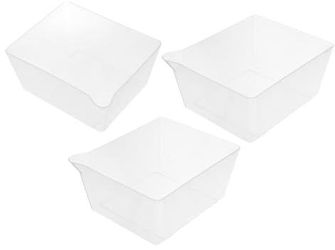 COLLBATH 3 Stück Haushaltswaagen Tablett aus Leichtem Pp 1200ml Kapazität Einfach zu Handhaben für Küchenwaage bei Meal Prep und Kleinen Objekten