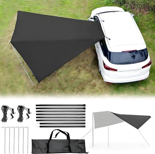 LZBCIXA Car Awning Camping Tent for Jeep Grand Cherokee Overland 2011–2025, Portable Water-Resistant Sunshade Shelter Easy-Setup Outdoor Car Camping Shade for Beach, Travel & Road Trips
